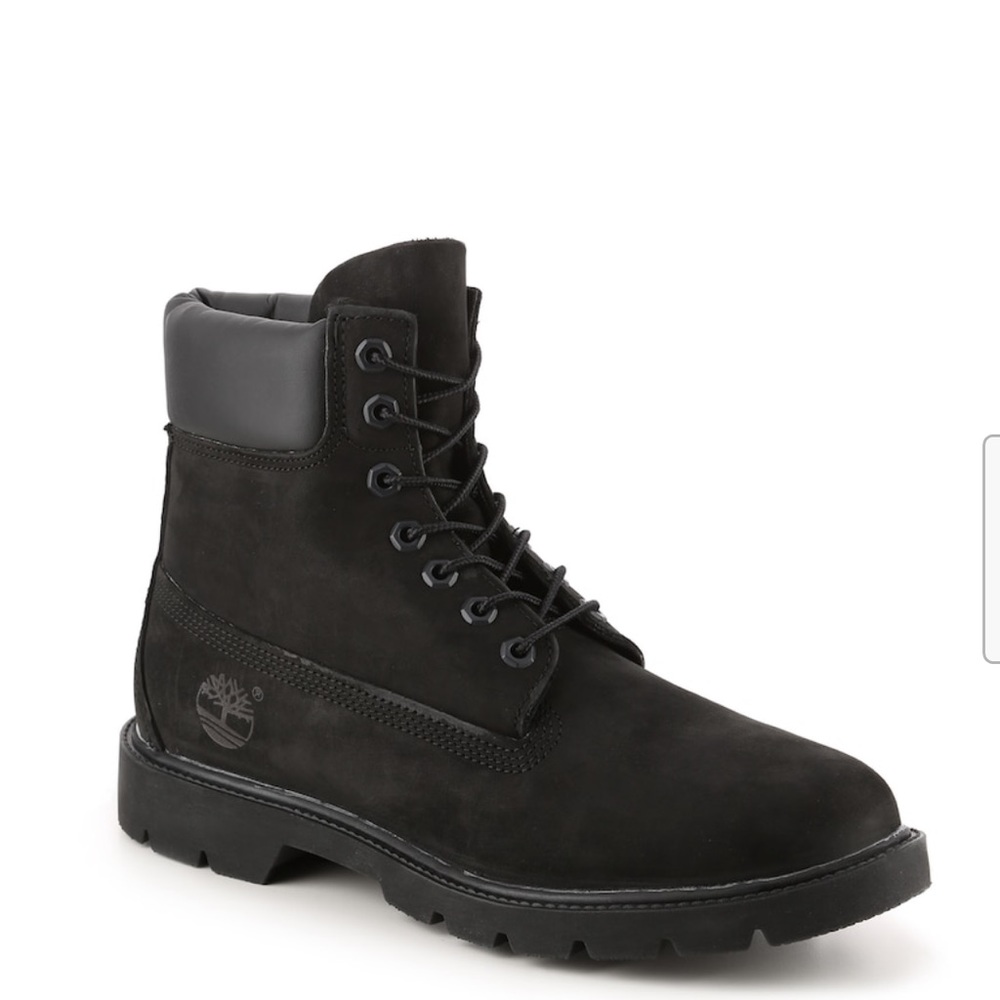 Timberland Basic 6 Inch Boot Men’s Size 7 BLACK Leather - Picture 2 of 9